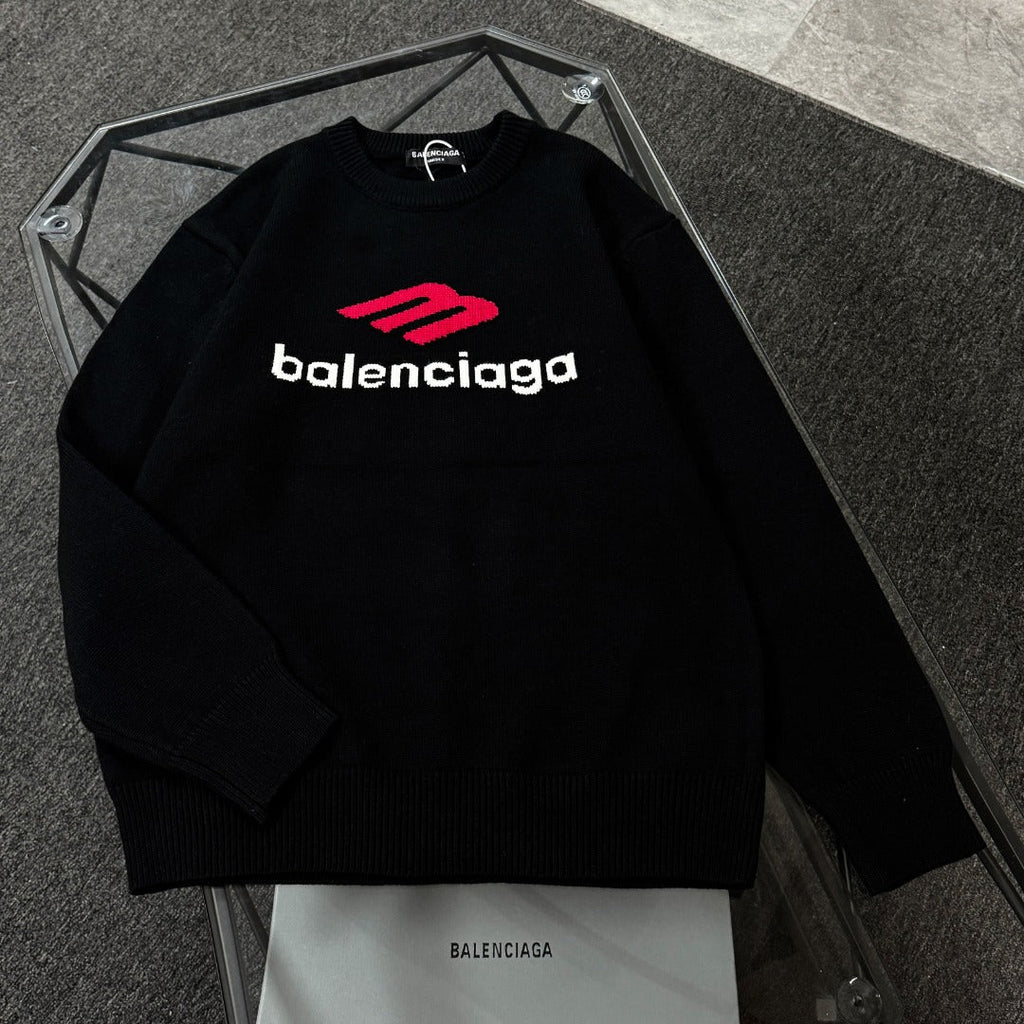 Unisex Jacquard Wool Sweater – Oversized Fit