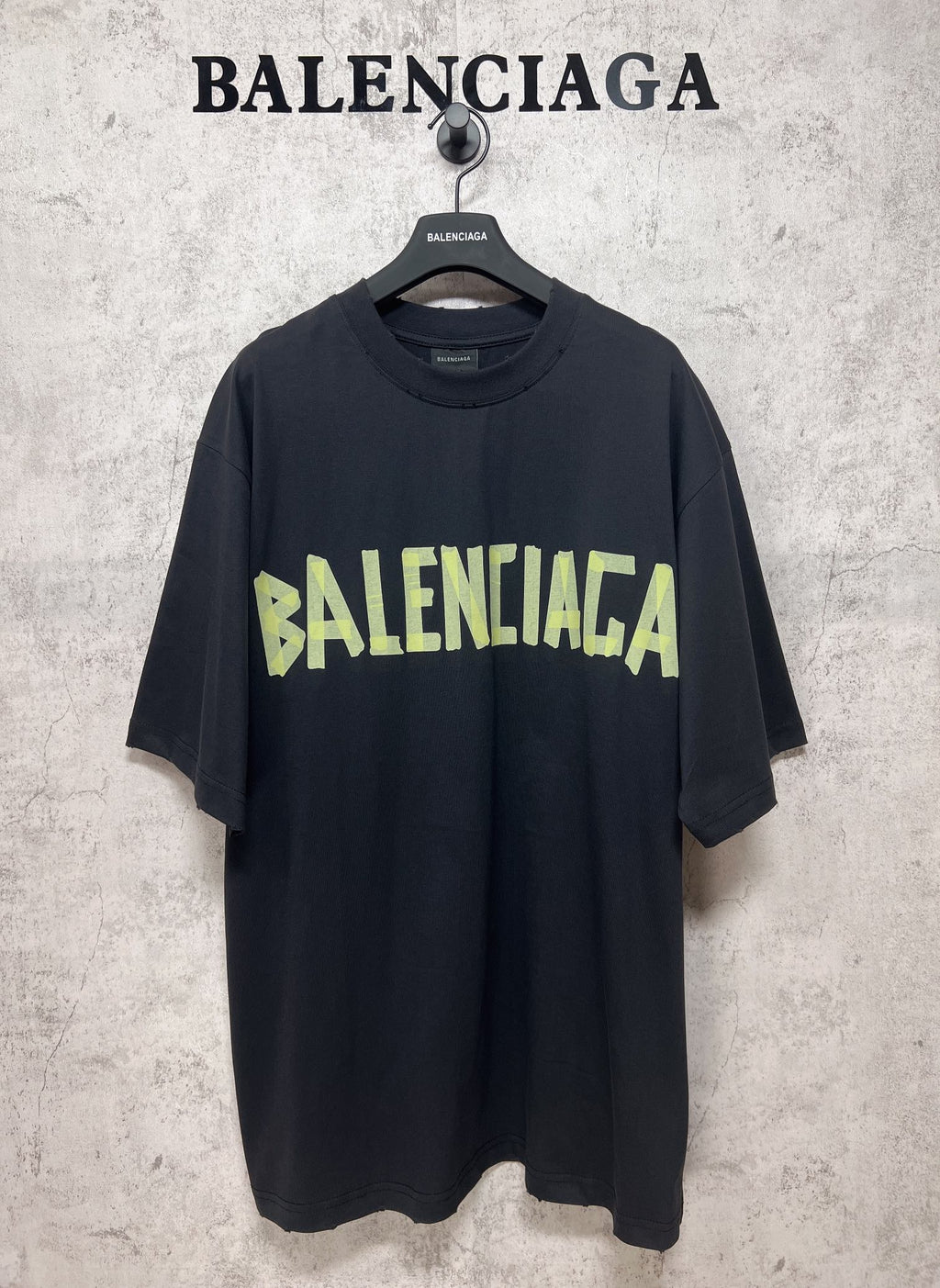 Unisex Distressed Tape-Effect Print T-Shirt – Premium Cotton