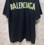 Unisex Distressed Tape-Effect Print T-Shirt – Premium Cotton