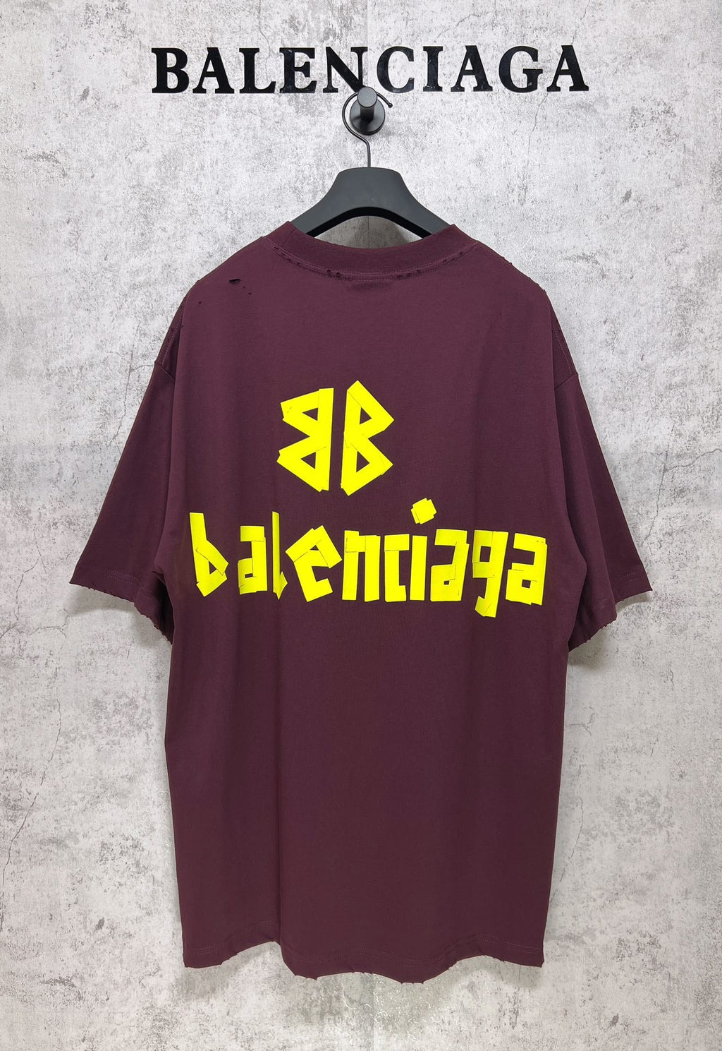 Unisex Distressed Tape-Effect Print T-Shirt – Premium Cotton