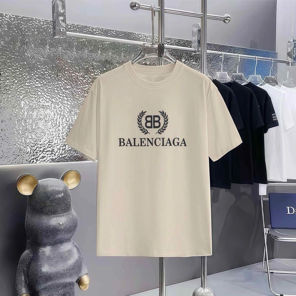 Unisex 280g B B Print T-Shirt