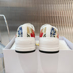 2025 Embroidered Platform Canvas Sneakers