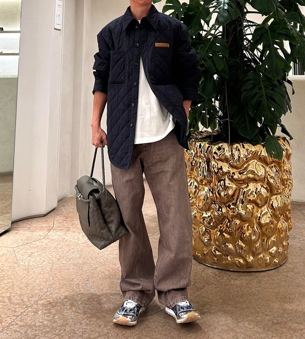 Quilted Leather Cotton Jacket