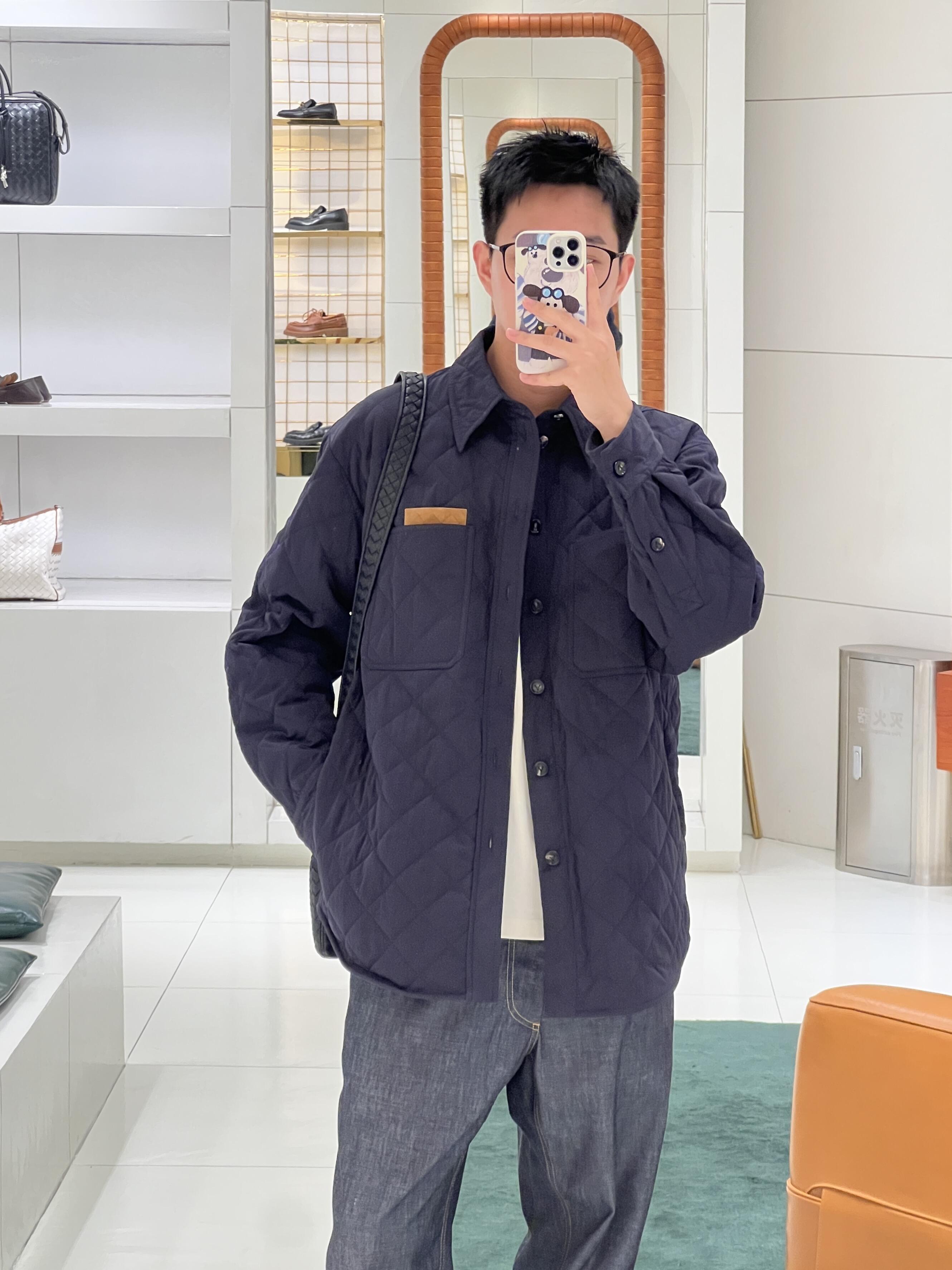 Quilted Leather Cotton Jacket