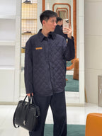 Quilted Leather Cotton Jacket