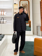 Quilted Leather Cotton Jacket