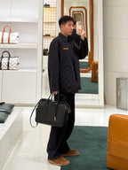 Quilted Leather Cotton Jacket