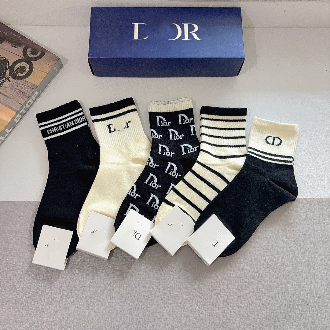 Premium Cotton Short Socks (5-Pair Special Edition)