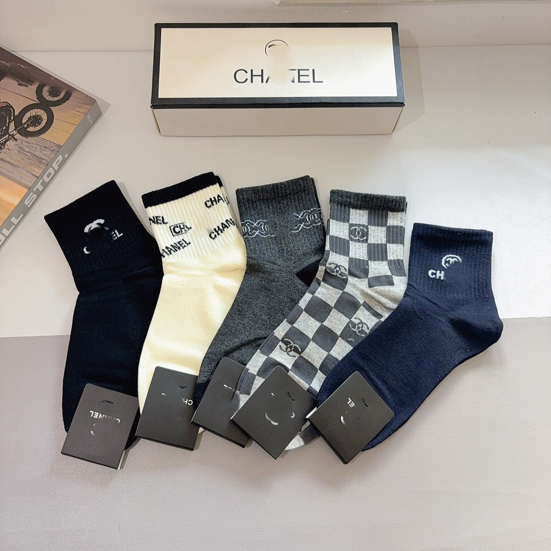 Premium Cotton Short Socks (5-Pair Special Edition)