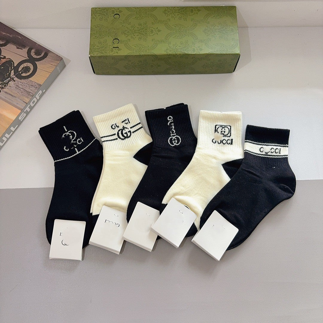Premium Cotton Short Socks (5-Pair Special Edition)