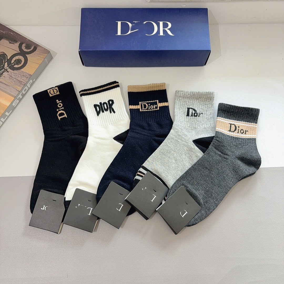 Premium Cotton Short Socks (5-Pair Special Edition)