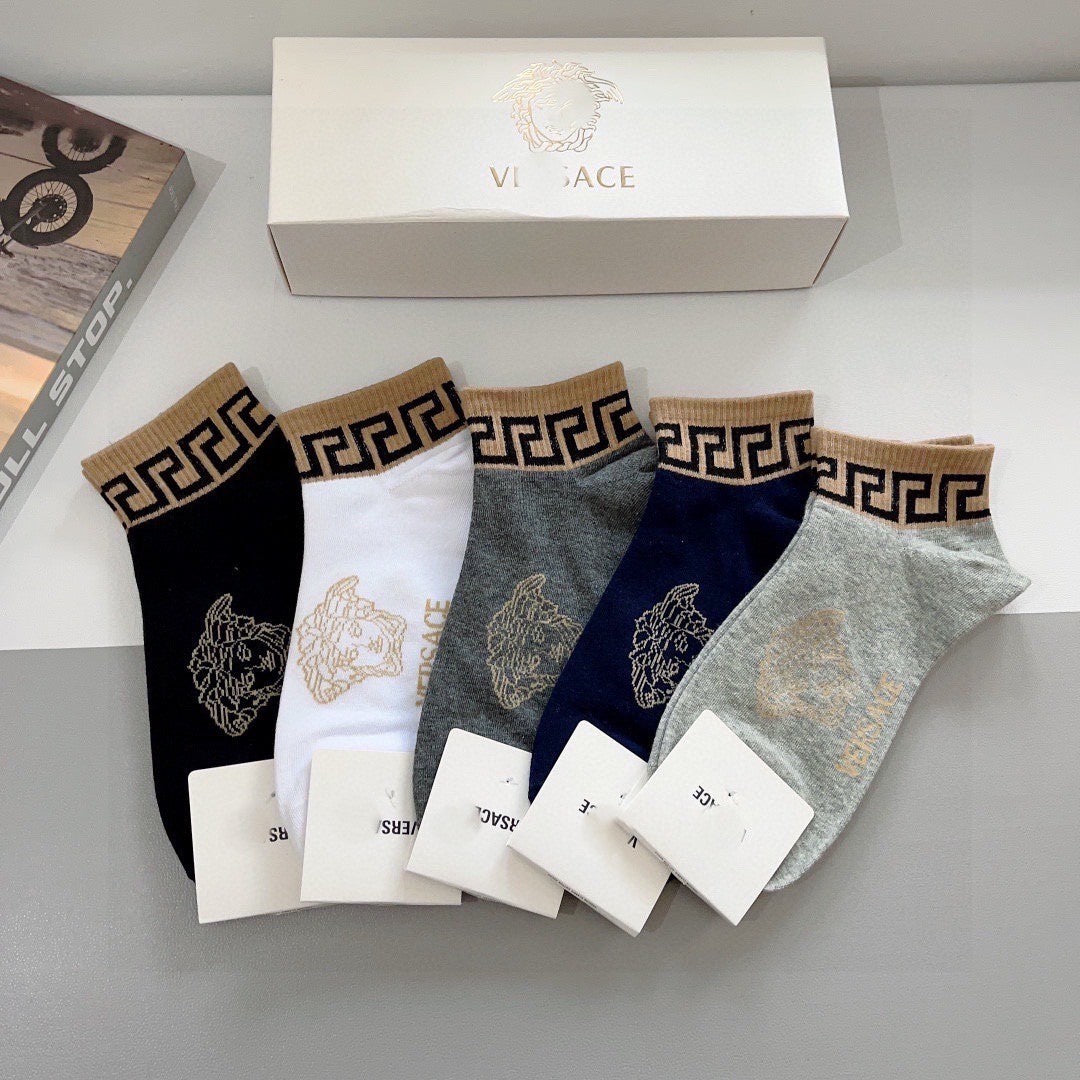 Premium Cotton Short Socks (5-Pair Special Edition)