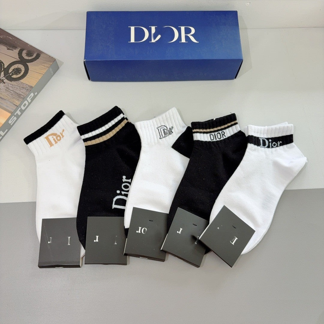Premium Cotton Short Socks (5-Pair Special Edition)