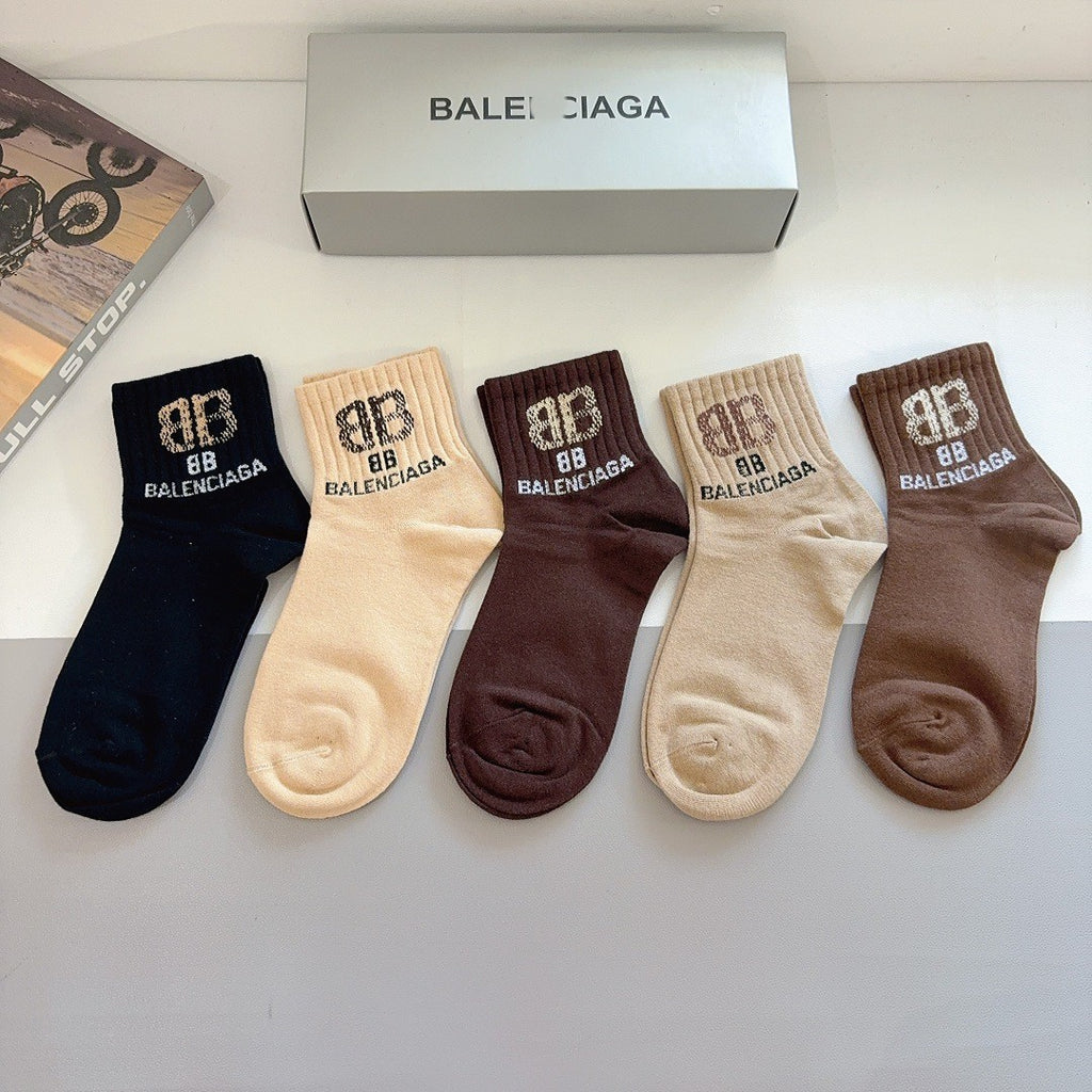 Premium Cotton Short Socks (5-Pair Special Edition)