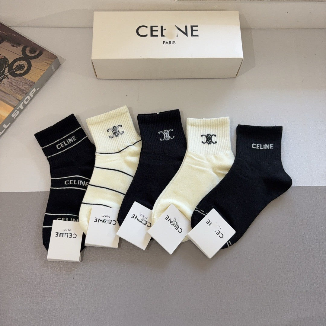 Premium Cotton Short Socks (5-Pair Special Edition)