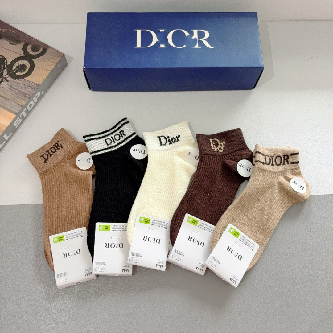 Premium Cotton Short Socks (5-Pair Special Edition)