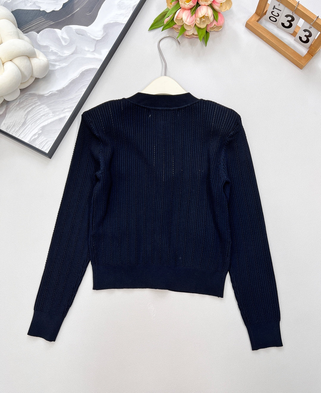 BLMN Luxury Knit Cardigan – Gold Button Edition