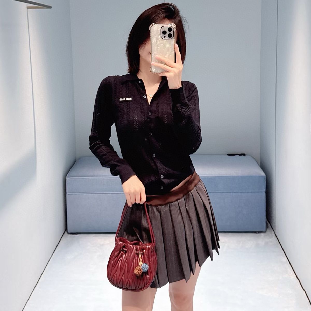 Women’s Pointelle & Cable-Knit Cashmere Cardigan