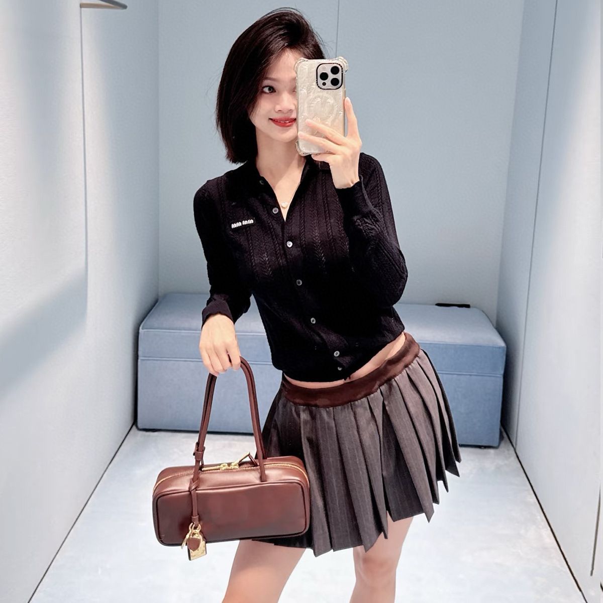 Women’s Pointelle & Cable-Knit Cashmere Cardigan