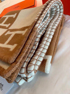 Luxury Premium Cashmere Jacquard Throw Blanket +Pillow