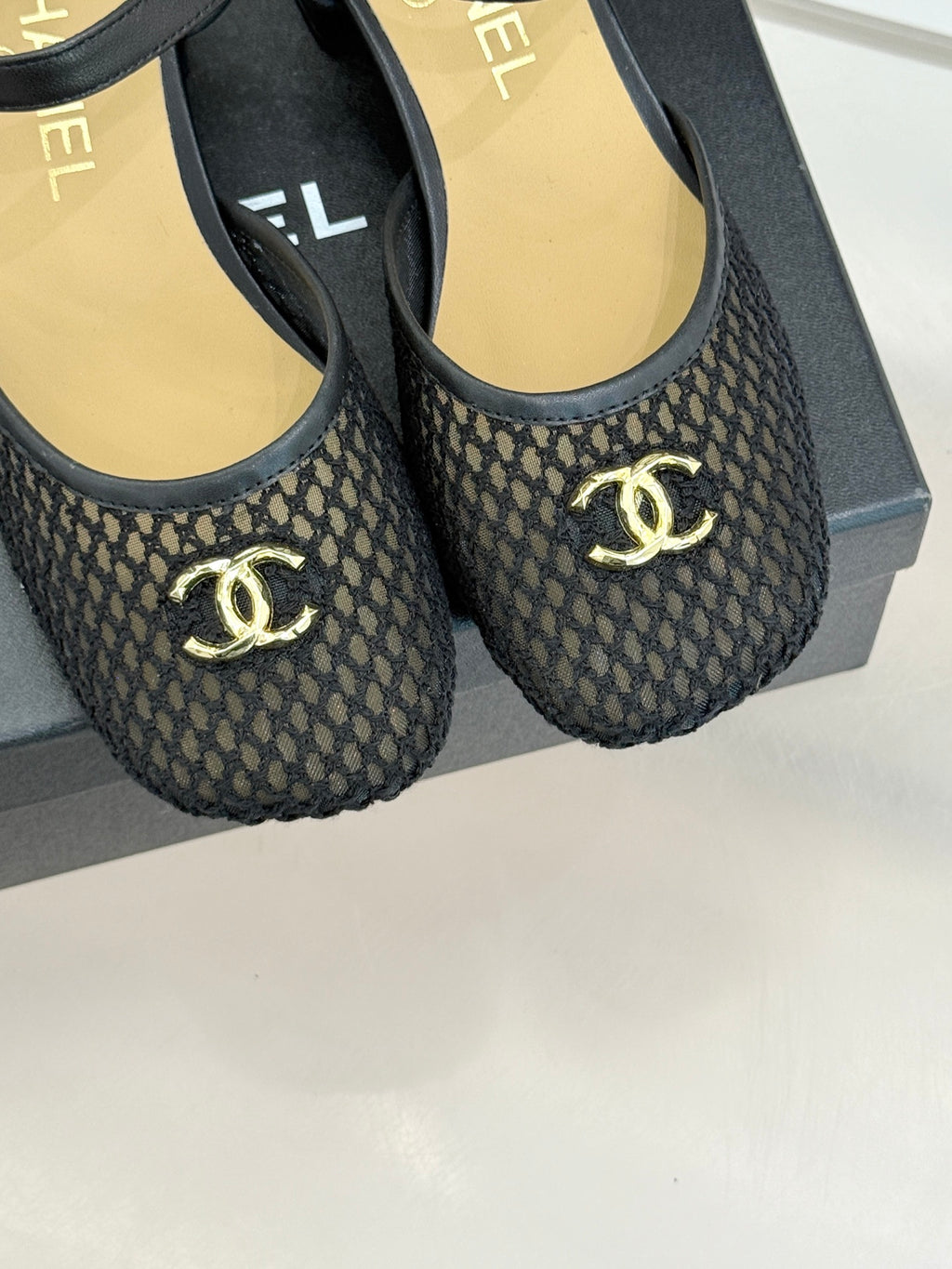 Mesh Block-Heel Sandals