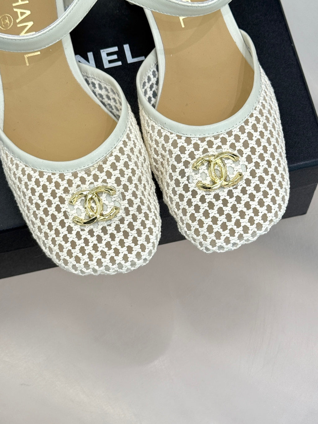Mesh Block-Heel Sandals