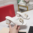 Elegant Leather Slip-On Heels – 2025 Bestseller