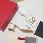 Elegant Leather Slip-On Heels – 2025 Bestseller