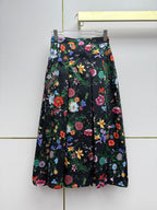 Floral Shirt & Pleated Skirt Set - 26SS Early Spring Collection  (top quality)