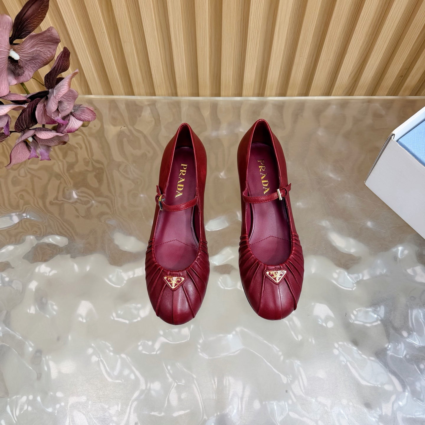 Classic Triangle Logo Mary Jane Heels (High Quality)
