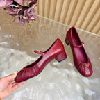 Classic Triangle Logo Mary Jane Heels (High Quality)