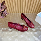 Classic Triangle Logo Mary Jane Heels (High Quality)