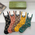 Metallic Knit Mid-Calf Socks — Special 5-Pair Edition
