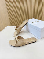 D Bow Flat Slide Sandals 2026