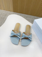 D Bow Flat Slide Sandals 2026