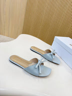 D Bow Flat Slide Sandals 2026