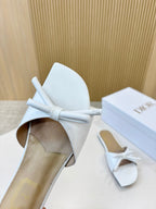 D Bow Flat Slide Sandals 2026