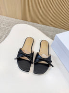 D Bow Flat Slide Sandals 2026