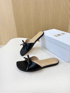 D Bow Flat Slide Sandals 2026