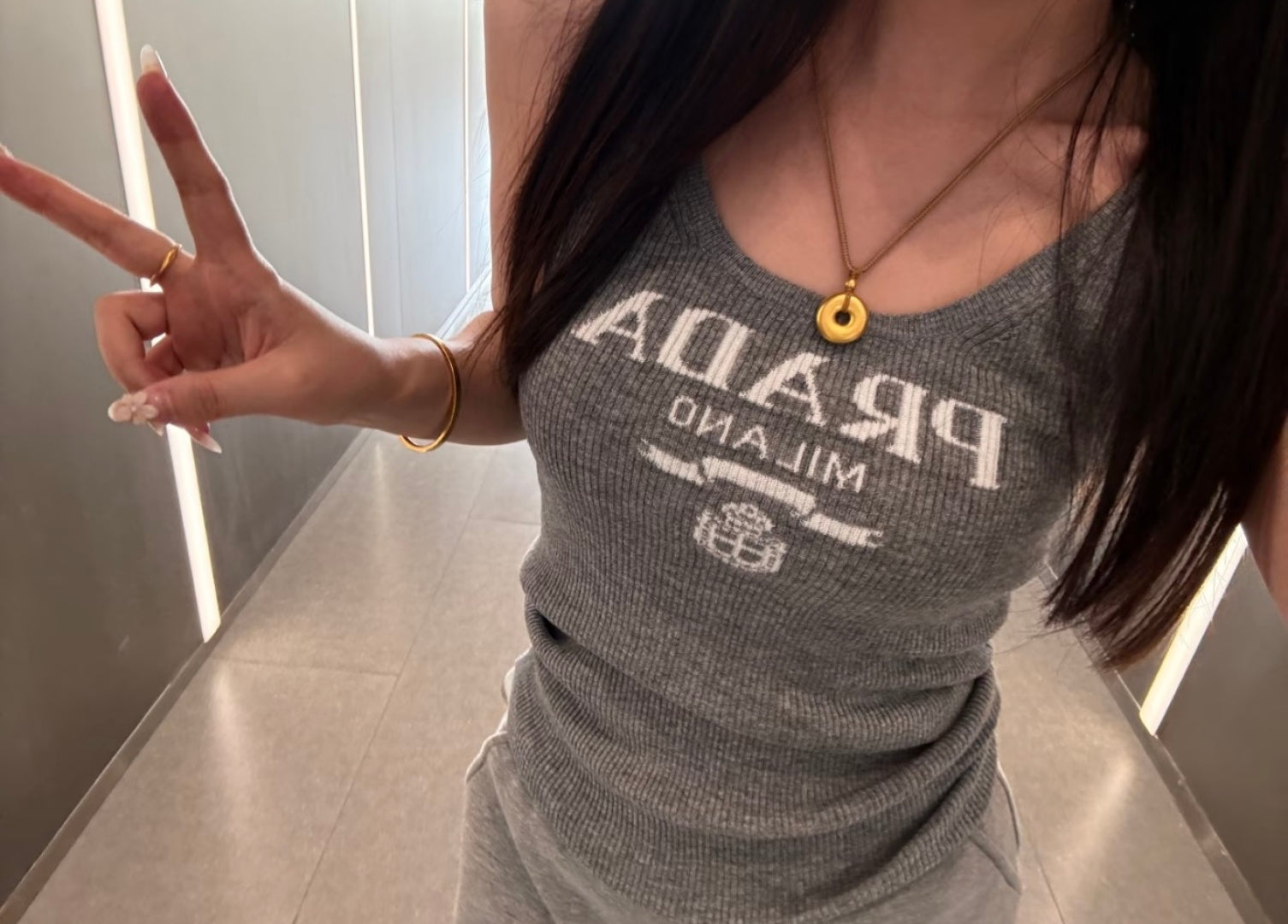 Milano Logo Ribbed Tank Top Women