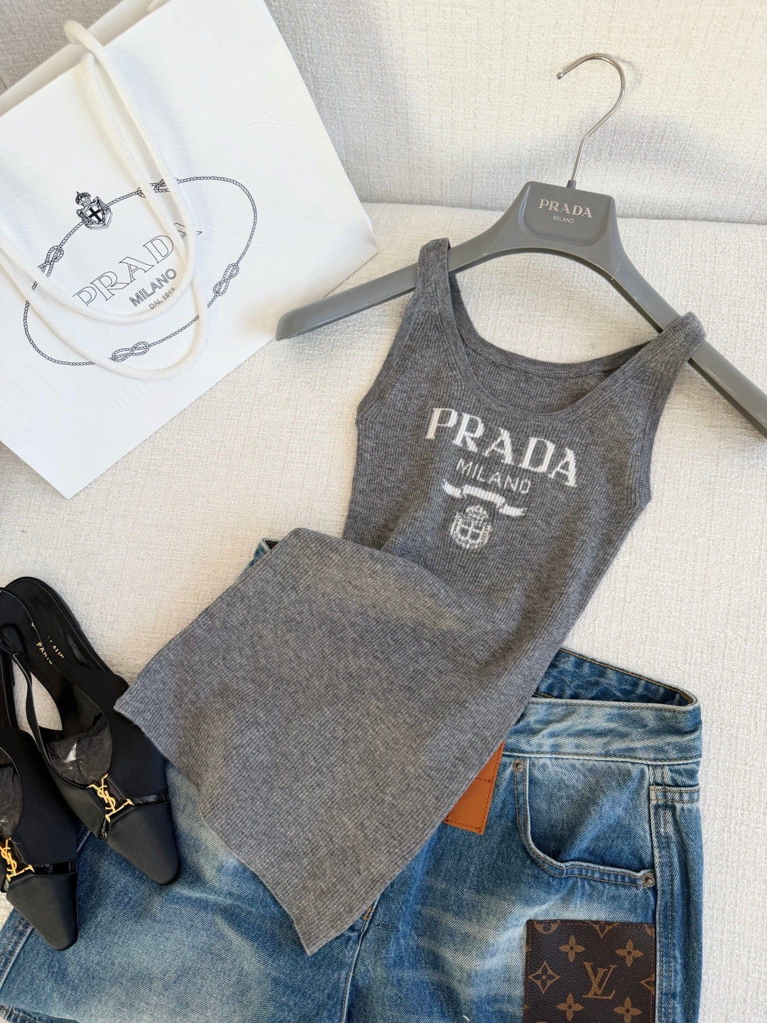 Milano Logo Ribbed Tank Top Women