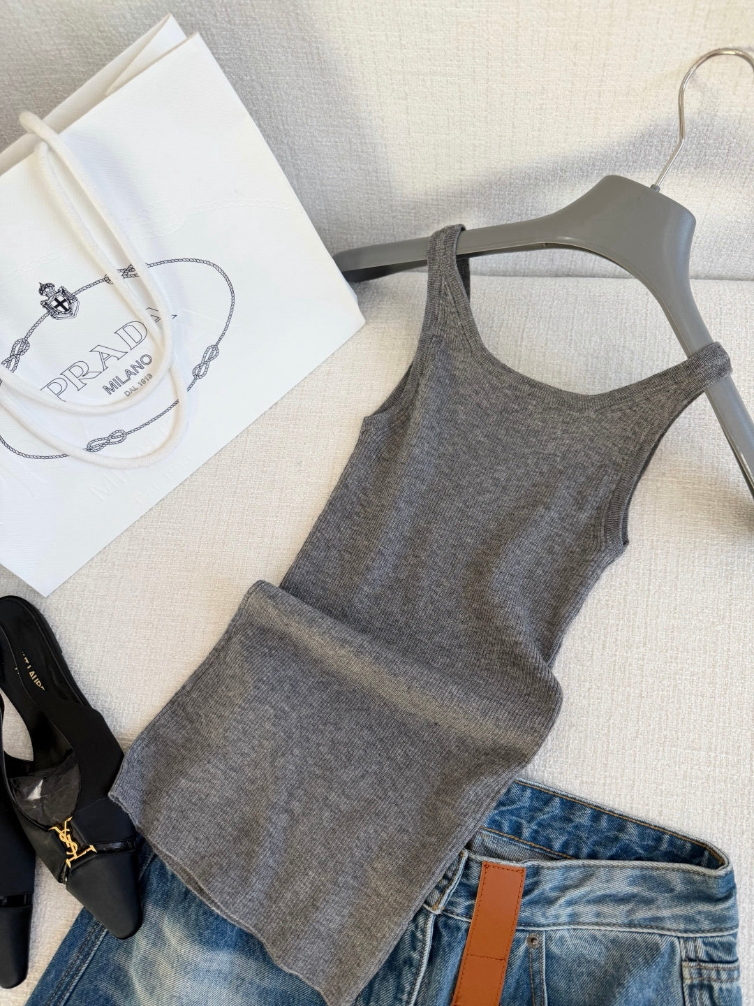 Milano Logo Ribbed Tank Top Women