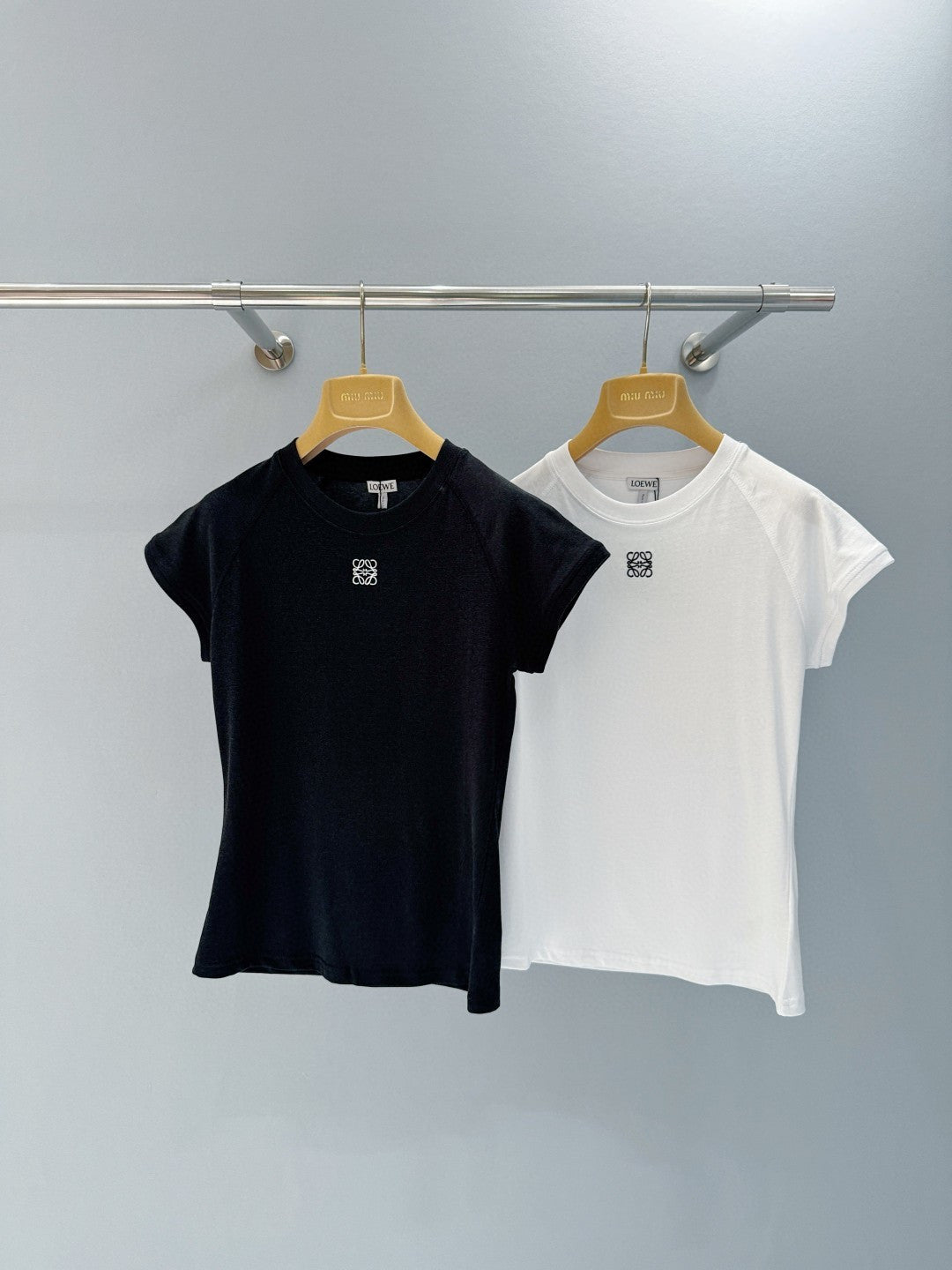 Letter Embroidered Slim Fit Tee