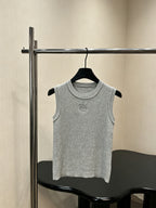 Wind Embroidered Knit Tank