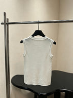 Wind Embroidered Knit Tank