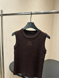 Wind Embroidered Knit Tank