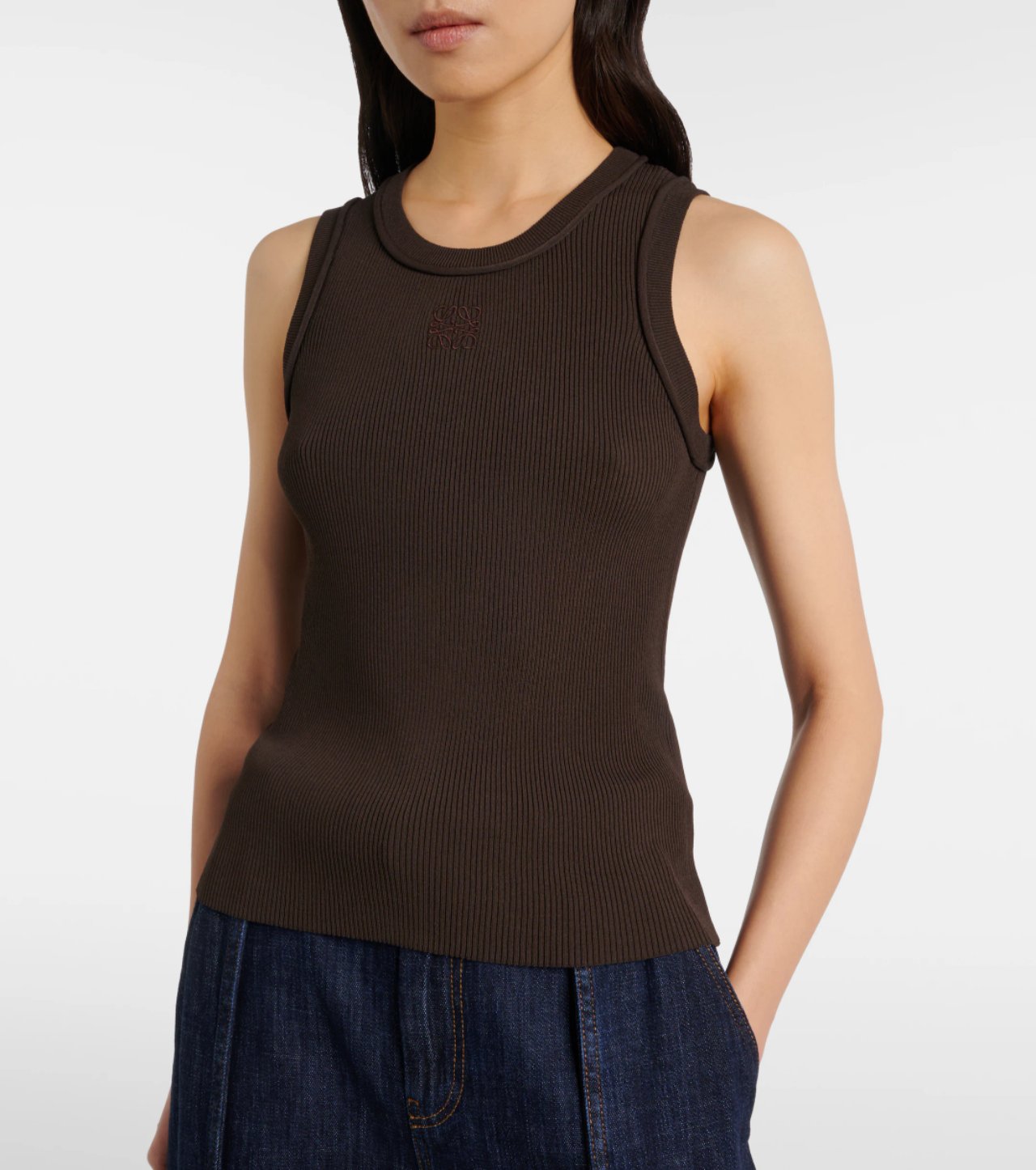 Wind Embroidered Knit Tank