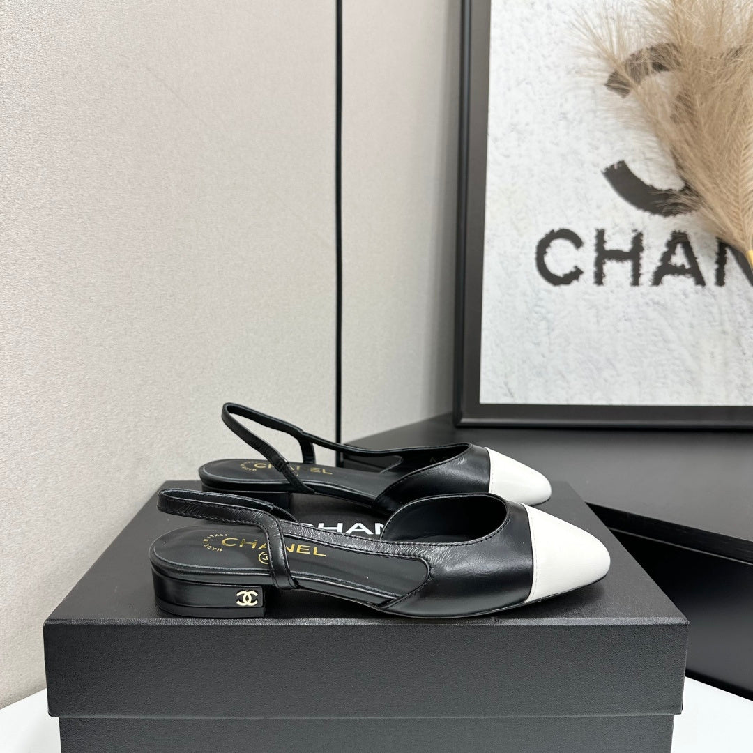 Two-Tone Slingback Pump | Lambskin Lining | Italian Leather