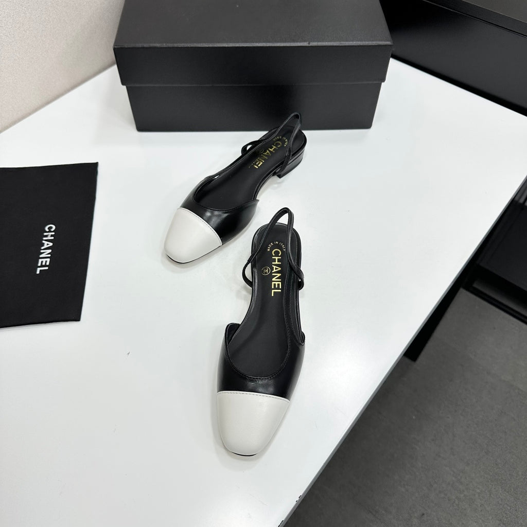 Two-Tone Slingback Pump | Lambskin Lining | Italian Leather