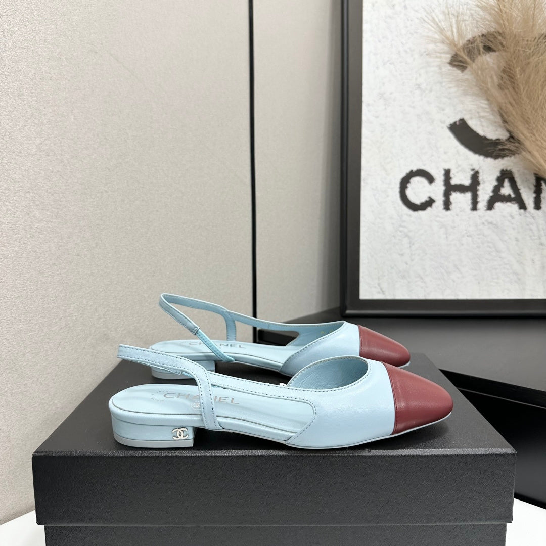 Two-Tone Slingback Pump | Lambskin Lining | Italian Leather